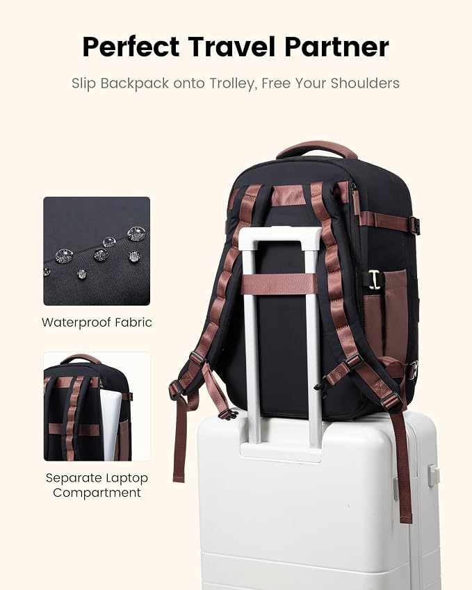 LOVEVOOK 50L Travel Backpack for Men & Women, Airline Approved Carry On Luggage - Image 6