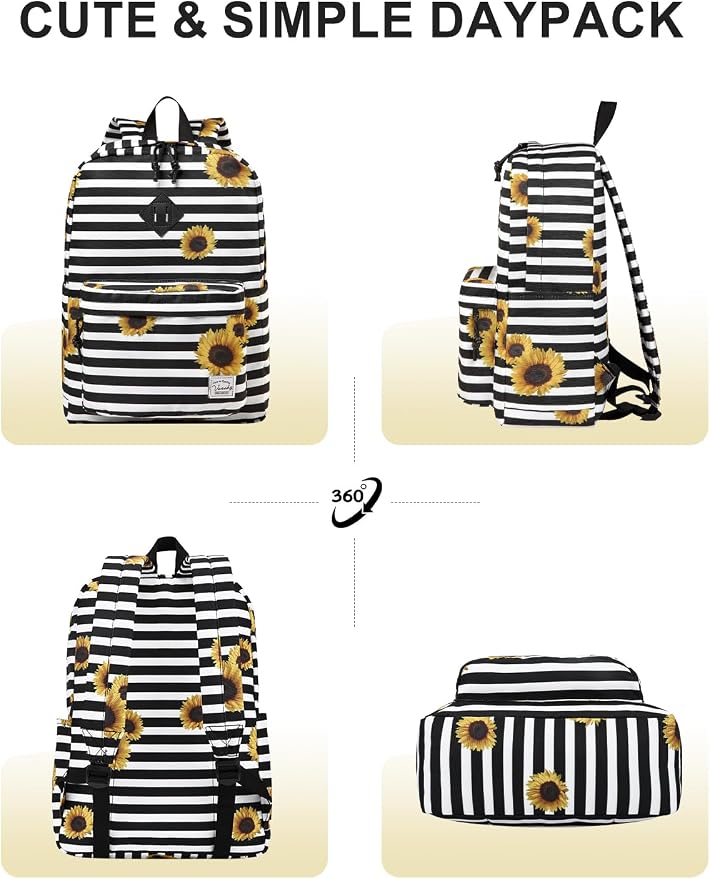 VASCHY Backpack for School, Lightweight Water Resistant Bookbag Casual Daypack - Image 6