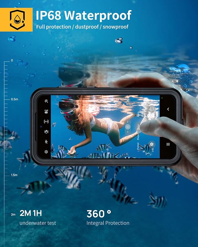 Lanhiem for Samsung Galaxy A56 Phone Case, IP68 Waterproof Dustproof, Built-in - Image 2