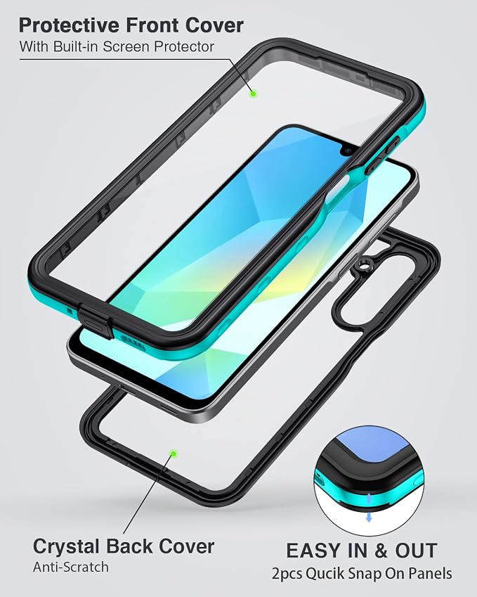 Lanhiem for Samsung Galaxy A17 5G Phone Case, IP68 Waterproof Dustproof - Image 4