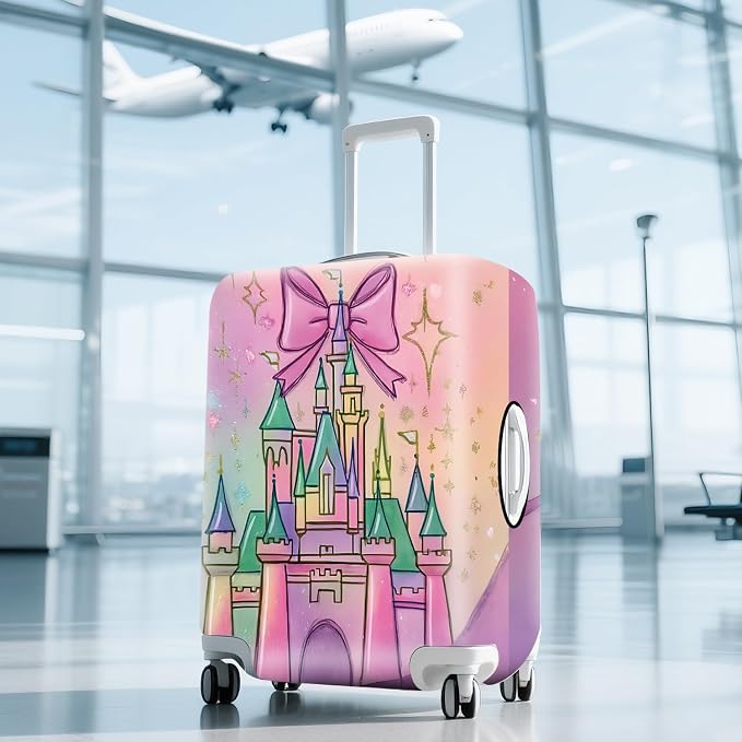 ANNA QUEEN Fantasy Castle Travel Luggage Cover -Stretchable Airplane Suitcase - Image 9