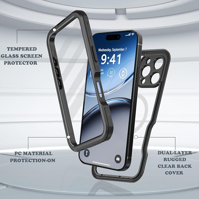 for iPhone 16 Pro Case Waterproof, Full-Body Hard Case Built-in - Image 5