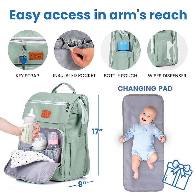 PILLANI Baby Diaper Bag Backpack - Image 3