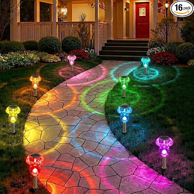 Solar Lights Outdoor, 16 Pack Mushroom Lights Outside Waterproof, Solar Powered by SolarOutdoorLights
