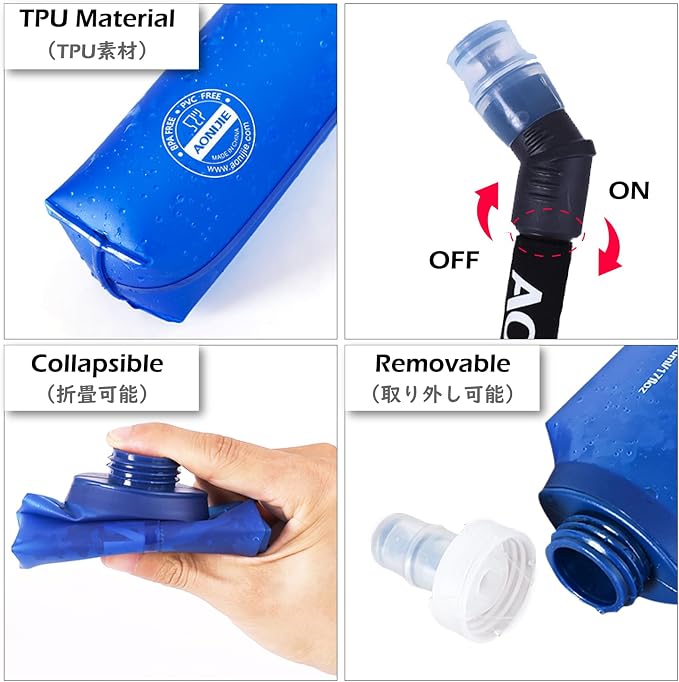 TRIWONDER Collapsible Water Bottles TPU Soft Flask Running Bottles BPA-Free - Image 4