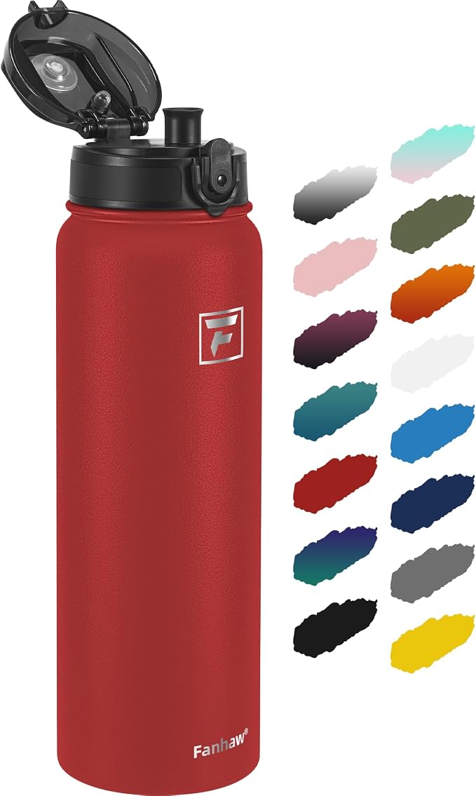 Fanhaw 32 oz Insulated Stainless Steel Water Bottle by FANHAW