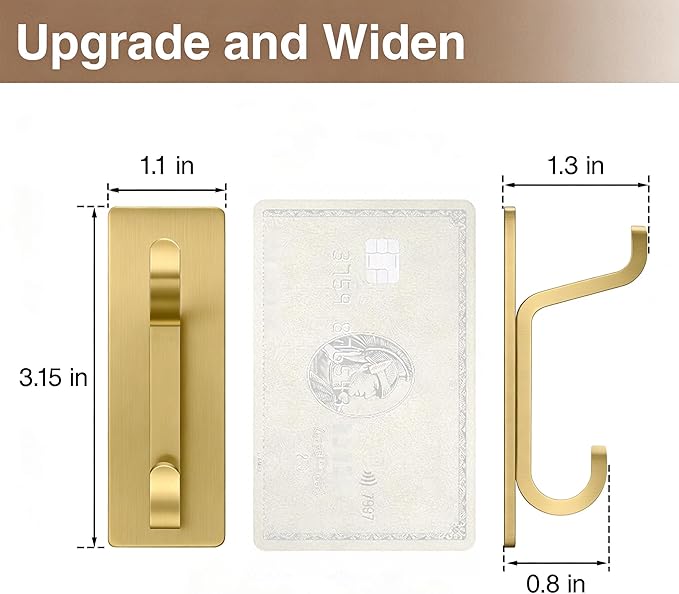 pickpiff 12 Pack Wall Hooks for Coat and Towel: 13LB Strong Adhesive Door - Image 3