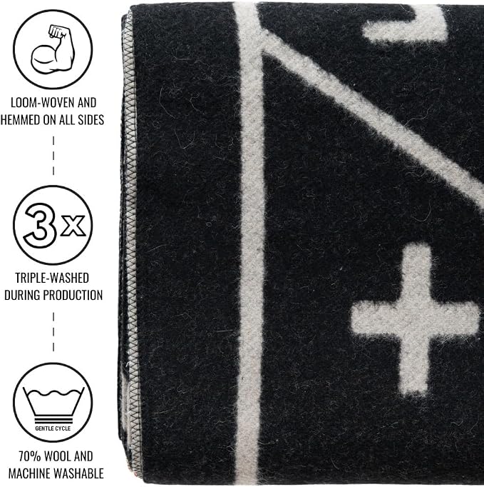 Arcturus Rainier Wool Blanket, Washable Wool Blanket - Image 3