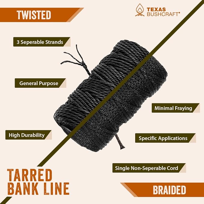 Texas Bushcraft Tarred Bank Line Twine - Image 8