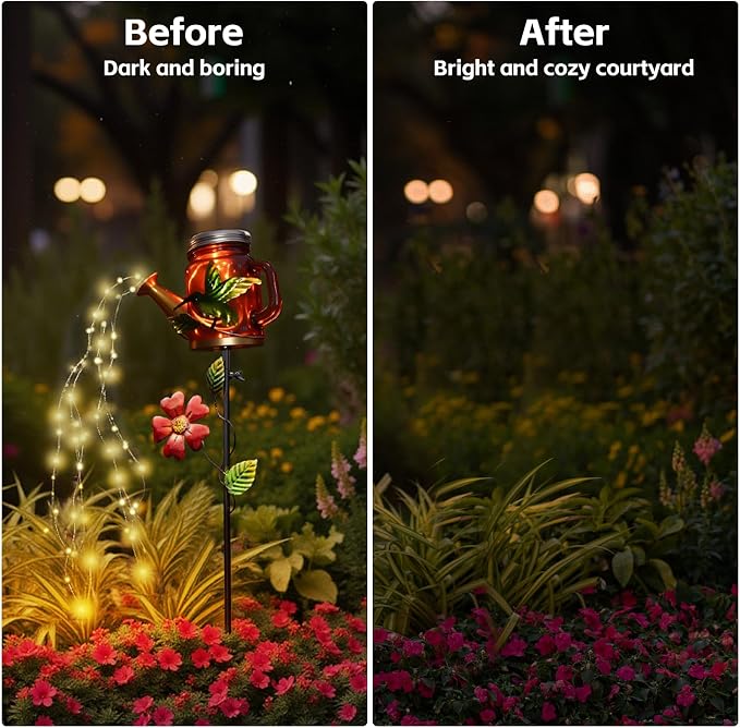 SRNPMIU Solar Watering Can Light, Yard Outdoor Decor Lights, IP65 Waterproof - Image 7