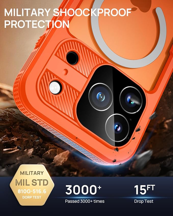 Lanhiem Magnetic for iPhone 17 Pro Max Case, IP68 Waterproof, Compatible - Image 4