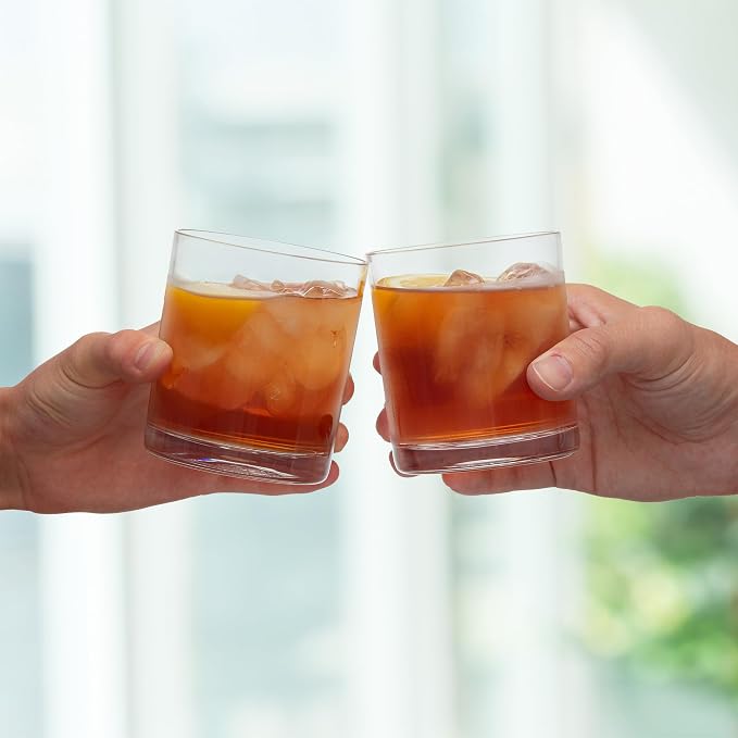 Zulay Kitchen Plastic Drinking Glasses – 12oz Rocks Acrylic Shatterproof Cups - Image 7