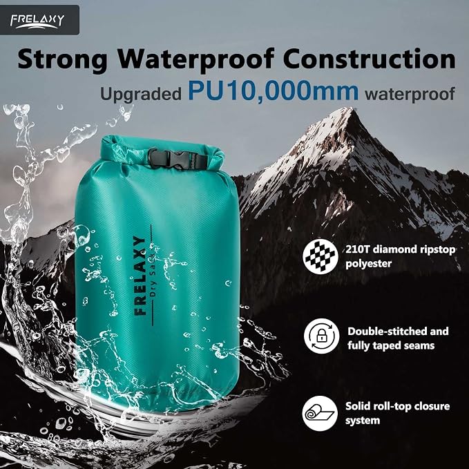 Frelaxy Waterproof Dry Bag 2 Pack/3 Pack, Lightweight Portable Dry Bags - Image 3