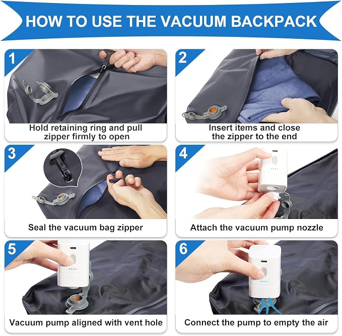 coowoz Vacuum Backpack Travel - Image 4