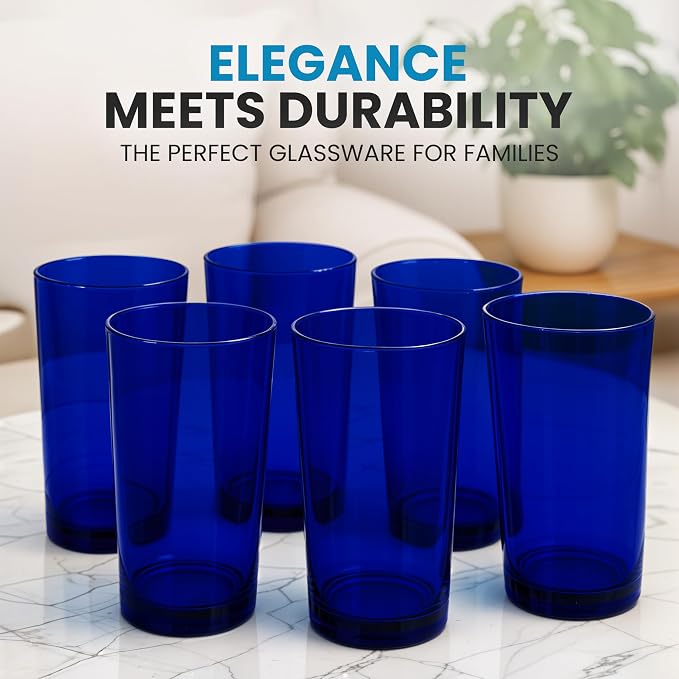 Zulay Kitchen Plastic Drinking Glasses – 16oz Acrylic Shatterproof Water Cups - Image 6