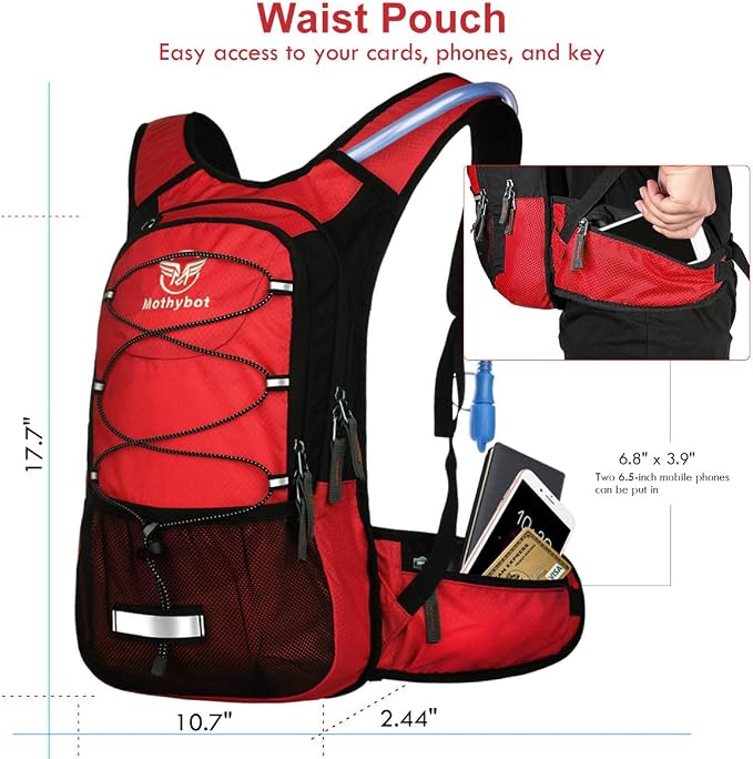 Mothybot Hydration Pack, Insulated Hydration Backpack - Image 2
