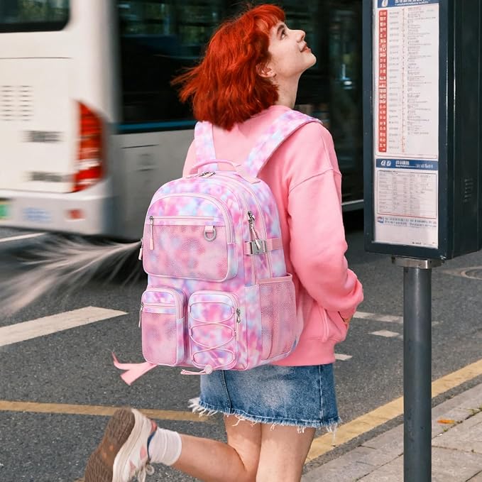 Lohol Multi-Pocket Backpack for School College Travel, Heavy Duty Big Bookbag - Image 2
