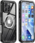 for iPhone 16 Pro Max Case Waterproof, Full Body Underwater Dustproof by Dewfoam