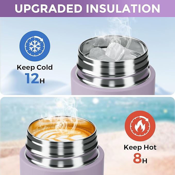【Upgraded】Exllena Small Insulated Water Bottle 8 oz/250ml– Mini Insulated Water - Image 4