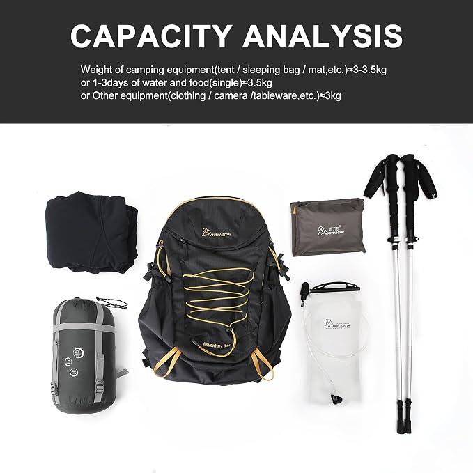 MOUNTAINTOP Hiking Backpack, 30L Camping Backpack, Men Women Hiking Daypack - Image 7