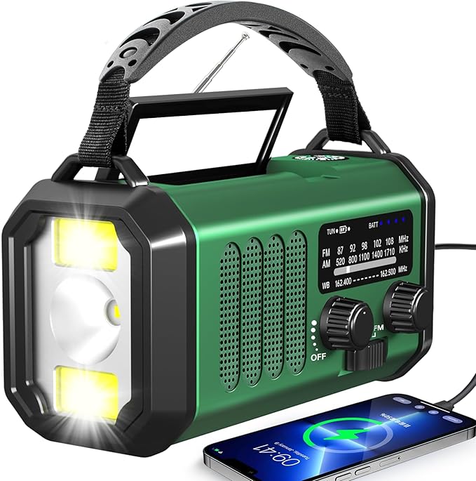 Emergency Radio Hand Crank Solar, AM/FM/NOAA Weather Radio Built-in 20000mah by emergencyradio