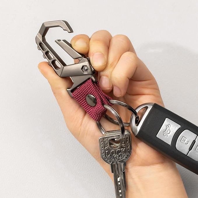 Heavy duty key chain, bottle opener function car keychains, versatile metal - Image 6