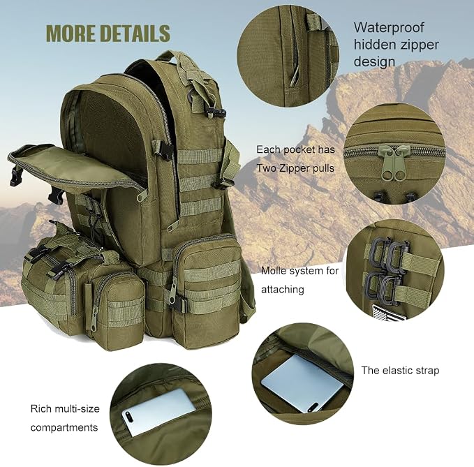 Large Military Tactical Backpack - Image 7