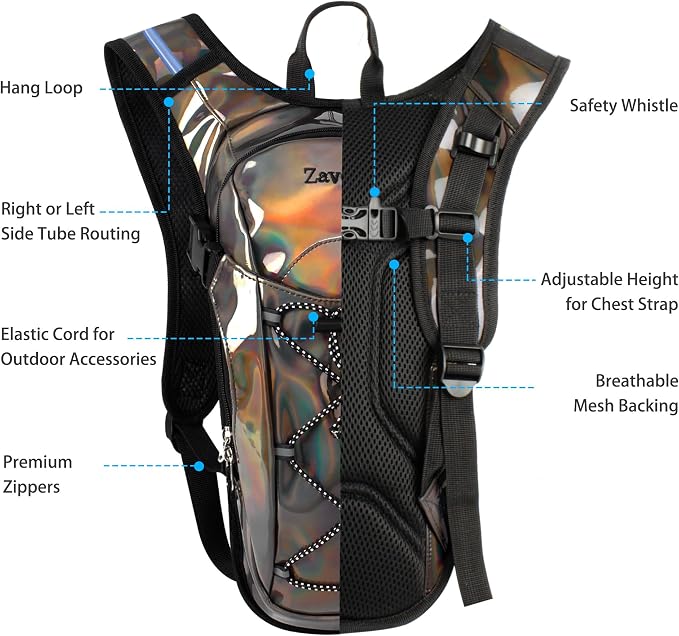 Reflective Hydration Backpack, Hydration Pack - Image 3