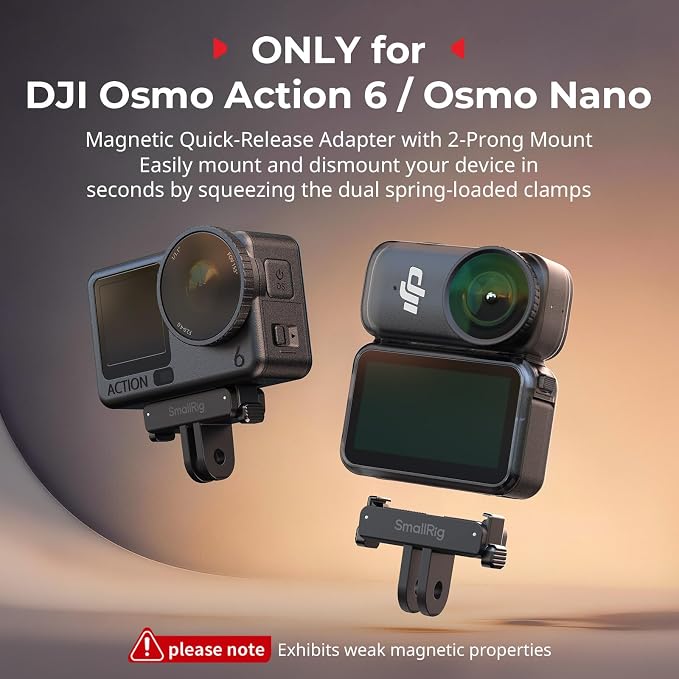SmallRig Action 6 / Nano Magnetic Quick-Release Adapter Mount - Image 2