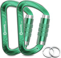 3inch Auto Locking Carabiner Clips Heavy Duty, 12KN /2697lbs Lightweight by AMZONLYLORSUM
