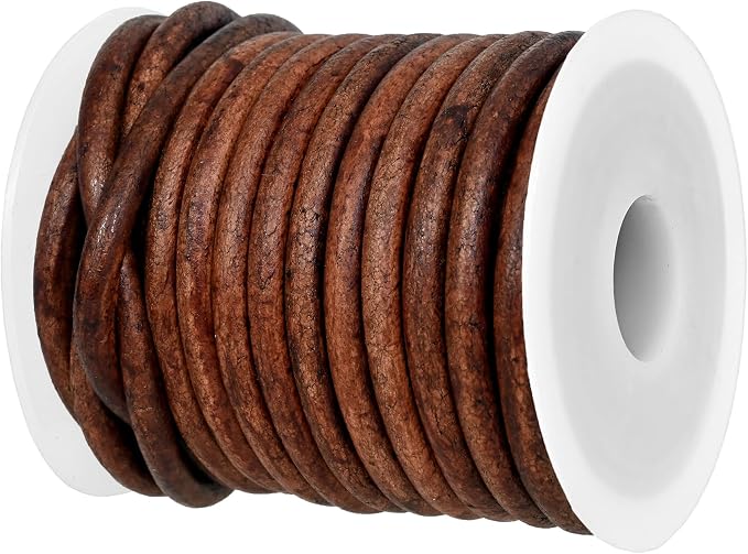 GENIQUE Real/Genuine Round Leather String Cord by GENIQUE