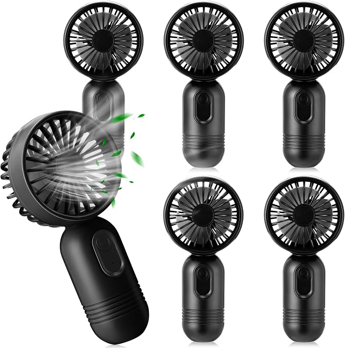 Rossesay 6 Pcs Mini Portable Fan Bulk Cute Handheld Lightweight Small Little by Rossesay