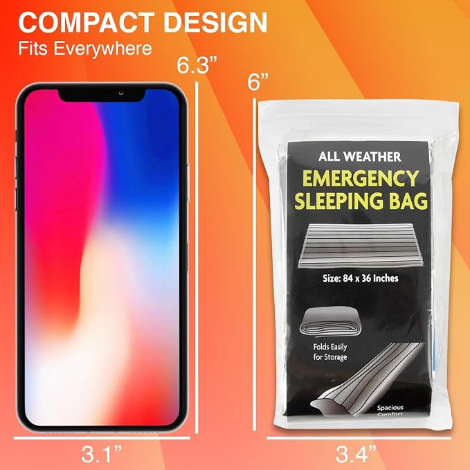 Mylar Emergency Thermal Blanket Sleeping Bag - Image 8