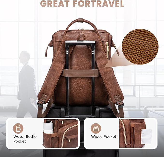 LOVEVOOK Leather Laptop Backpacks - Image 5