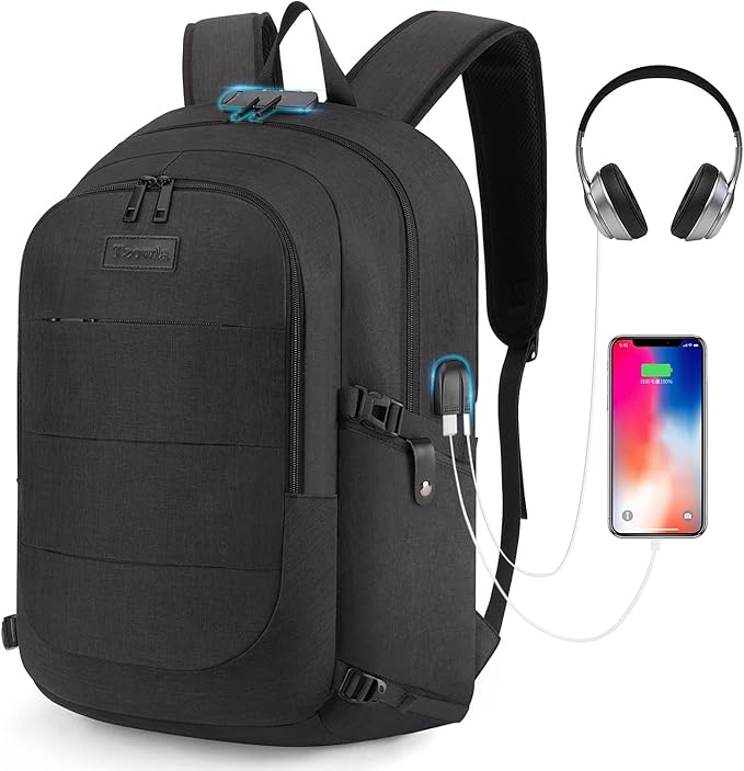 Tzowla Travel Laptop Backpack Water Resistant Anti-Theft Bag - Image 4