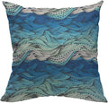 TKS MITLAN Abstract Wave Pillow Covers 18 x 18 Inch Ocean Sea Water Gradient by TKS+MITLAN