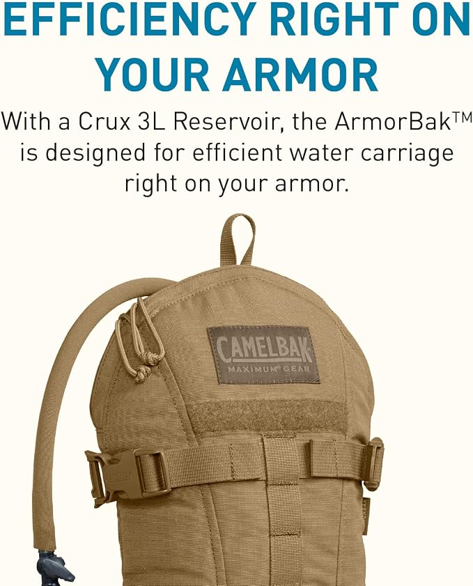 CamelBak Armorbak Tactical Hydration Pack Mil Spec Crux Reservoir Coyote - Image 4
