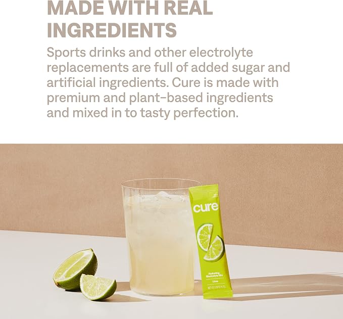 Cure Hydration | Plant-Based Electrolyte Drink Mix | No Added Sugar | FSA-HSA | - Image 7