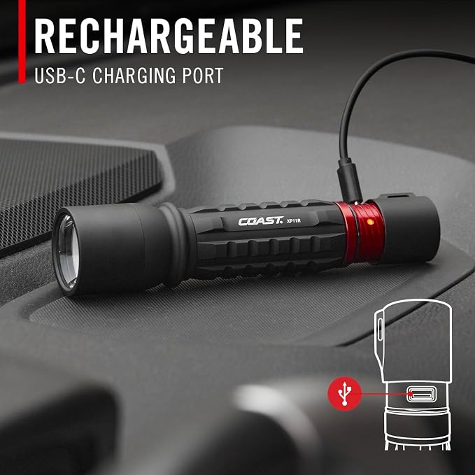 Coast XP11R 2600 Lumen USB-C Rechargeable LED Flashlight - Image 7