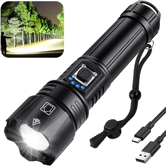 Rechargeable Flashlights High Lumens, 000 Lumen Brightest Led Flashlight by crazybrace