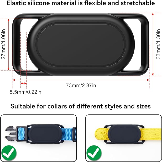 DDJ Dog Collar Holder for Samsung Smart Tag 2, Dog GPS Tracker Waterproof - Image 4