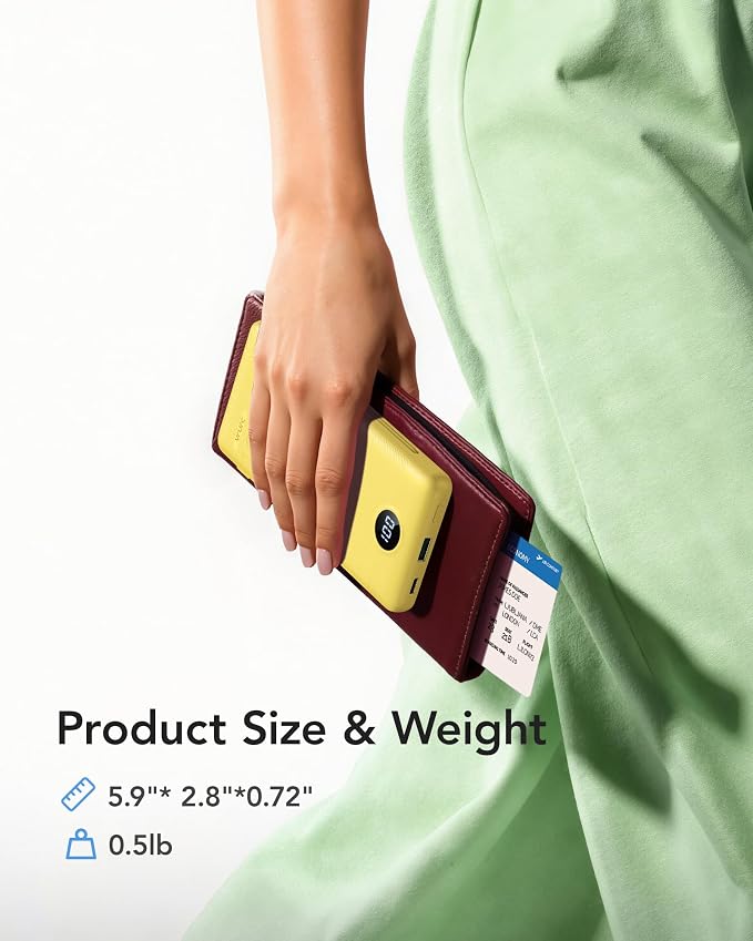 VRURC Portable Charger Power Bank - 10000mAh Fast Charging 22.5W PD 20W Slim - Image 9