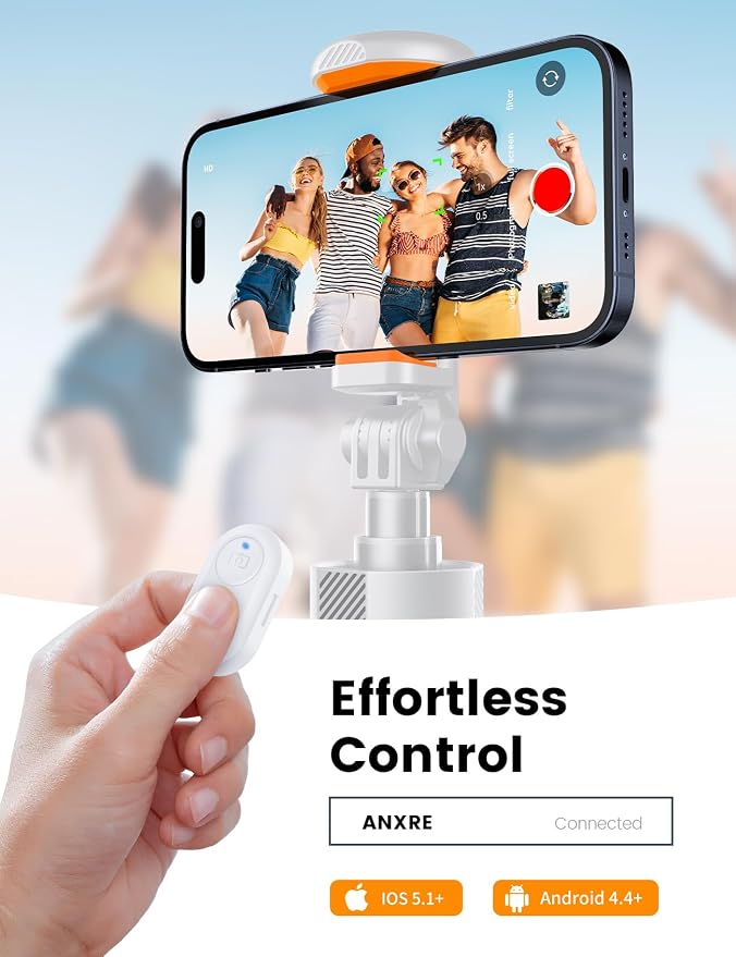 ANXRE 71" Phone Tripod, NT79 Extendable Selfie Stick - Image 6