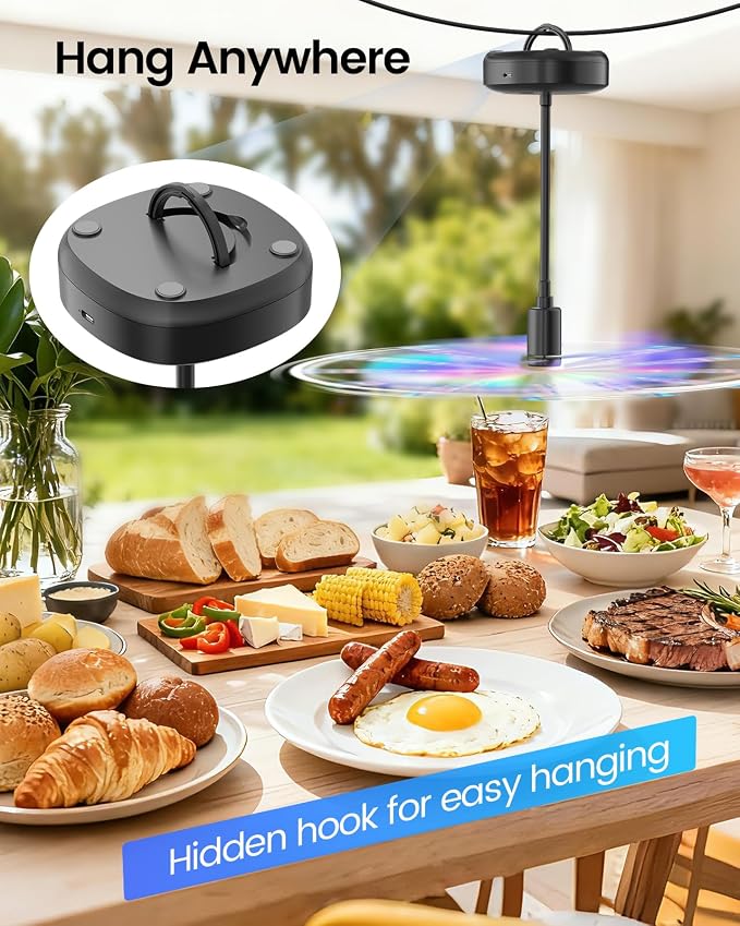 Edvision 4 Pack Food Table Fan, 2000mAh USB Powered Rechargeable Food Fan - Image 6