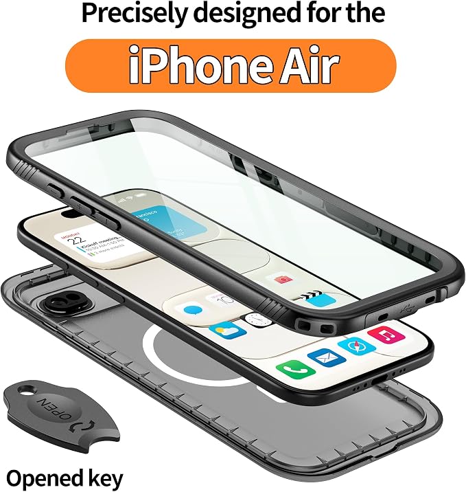 Cozycase for iPhone Air Waterproof Case Full-Body Bumper Shockproof Dustproof - Image 6