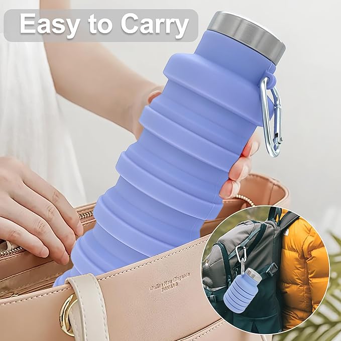 YCT Collapsible Water Bottle 17oz（500ml），Travel Portable Sport Water - Image 2