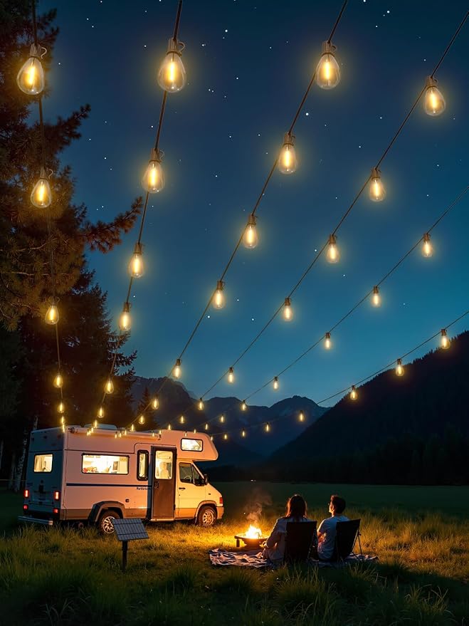 luckystyle 50FT Solar String Lights Outdoor Waterproof - Image 7