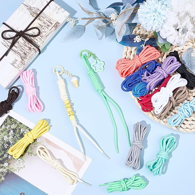 32 Strands 16 Colors 4mm Paracord Keychain Rope Keychaincord 105 FT Polyester - Image 4