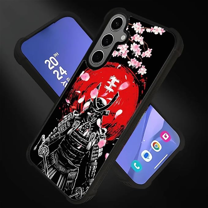 for Samsung Galaxy S24/S25 Plus Case, Sakura Japanese Samurai Pattern Graphic - Image 2
