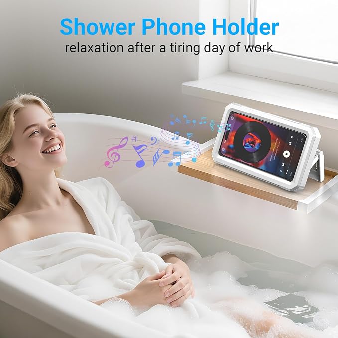 Coolpow Shower Phone Holder Waterproof【480°Rotatable】Retractable Adjustable - Image 2